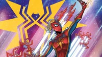 David Baldeon menggambar Spider-Man dalam versi Captain Marvel untuk sampul Captain Marvel volume #39. (Foto: dok. Marvel Comics)