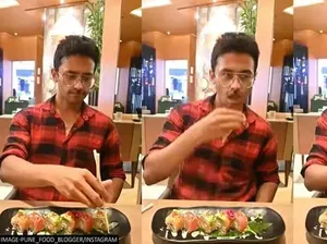 Tak Bisa Pakai Sumpit, Cara Orang India Ini Makan Sushi Bikin Ngakak