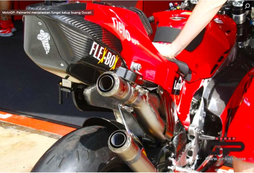 valve pada knalpot motor MotoGP Ducati