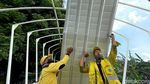 JPO Manggarai yang Dulu Hits Diperbaiki, Atapnya Diganti Aluminium