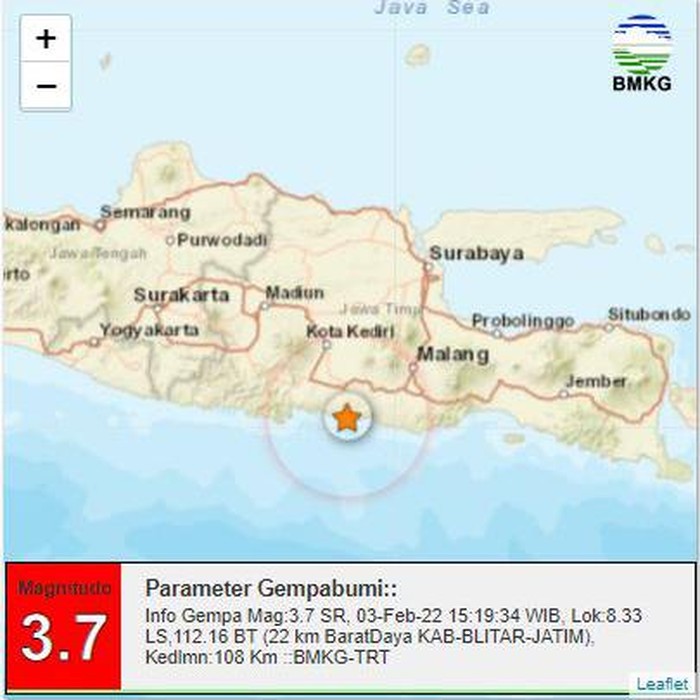 gempa blitar