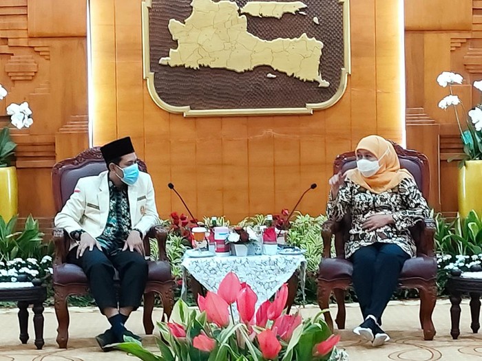 Pemuda Muhammadiyah Jatim bertemu Khofifah di Grahadi, Surabaya