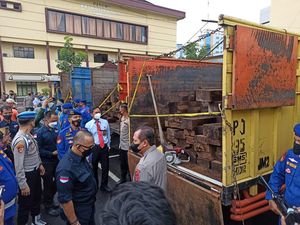 Polisi-KLHK Sita 1.019 Batang Kayu Ilegal di Sumsel, 6 Orang Jadi Tersangka