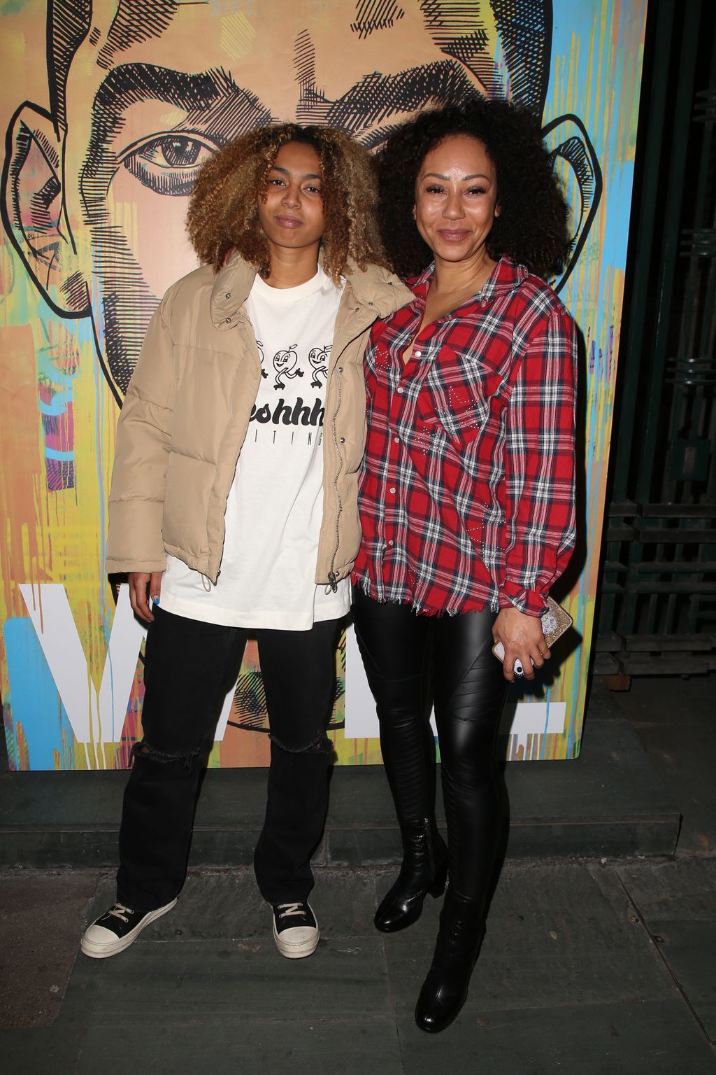 LONDON, ENGLAND - NOVEMBER 18: Phoenix Brown and Mel B attend 