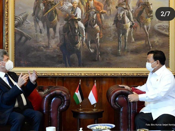 Prabowo bertemu Dubes Palestina