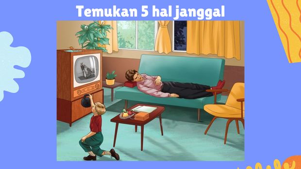Ada beberapa hal yang tidak masuk akal di deretan gambar ini. Kalau kamu jeli seharusnya mudah menemukan apa saja yang aneh.