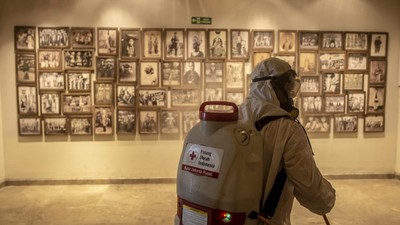 Cegah Omicron, Museum Nasional Disemprot Disinfektan
