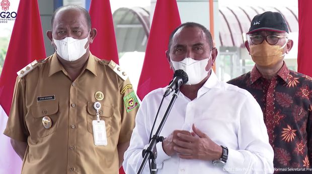 Edy Rahmayadi peresmian Jalan Tol Binjai-Stabat, Kabupaten Langkat, Jumat (4/2/2022) (Tangkapan layar youtube Sekpres RI)