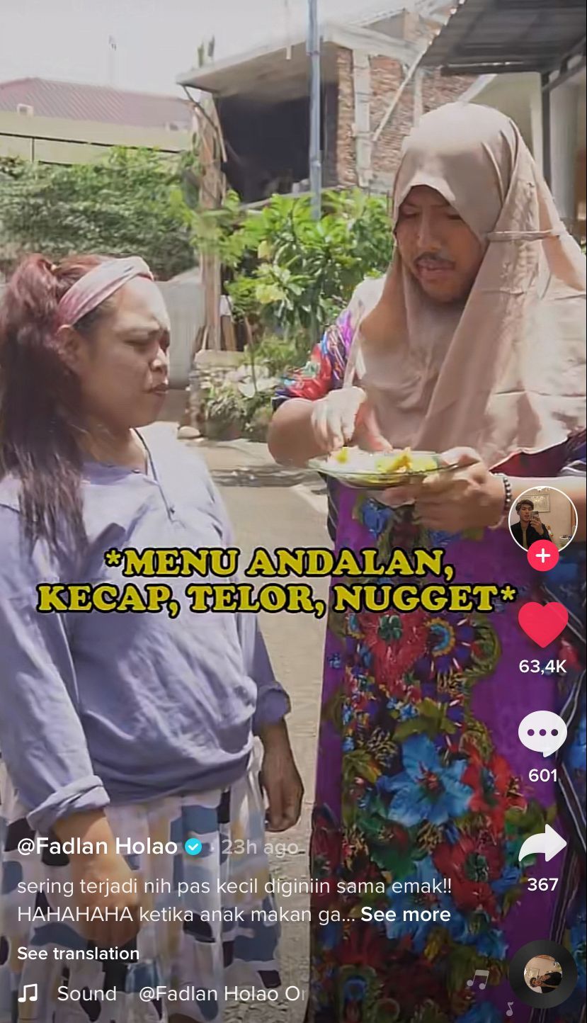 Kocak! Aksi Fadlan Holao Tirukan Emak-emak yang Suapi Anak