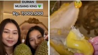 Seleb TikTok yang dijuluki crazy rich ini juga pecinta durian. Ia membeli dua buah durian jenis musang king seharga Rp 7 juta. Foto: TikTok @siscakohl