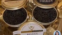 Dalam beberapa makanan yang dibuat oleh Sisca Kohl selalu menyertakan kaviar. Telur ikan ini dibanderol seharga Rp 20 juta per kotaknya. Foto: TikTok @siscakohl