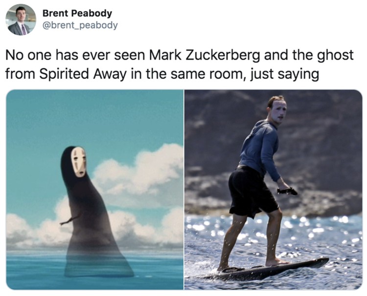 Mark Zuckerberg Pakai Sunscreen Mark Zuckerberg pakai sunscreen yang terlalu tebal.