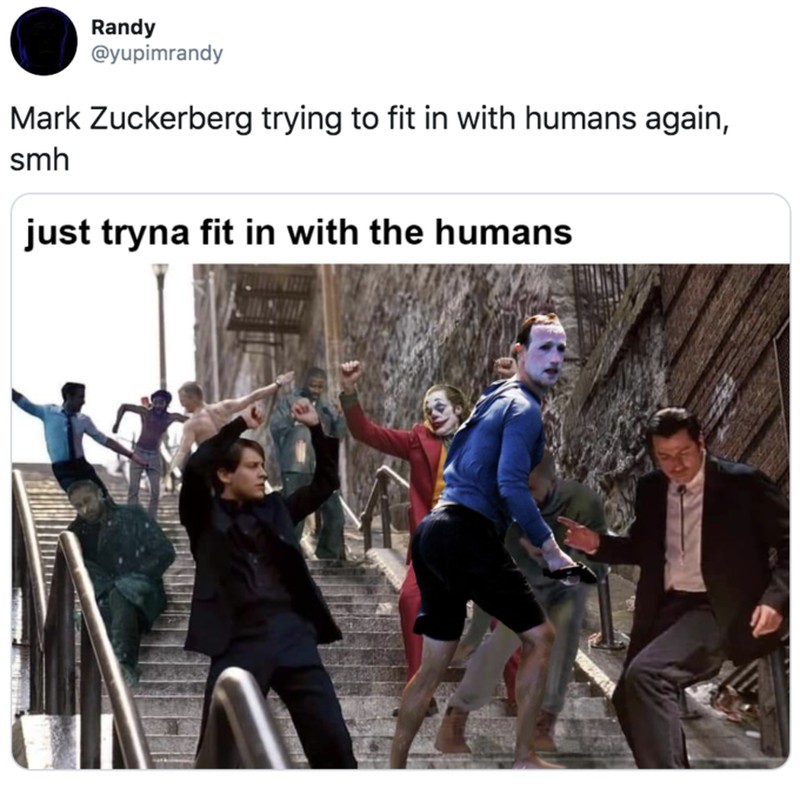 Mark Zuckerberg pakai sunscreen yang terlalu tebal.