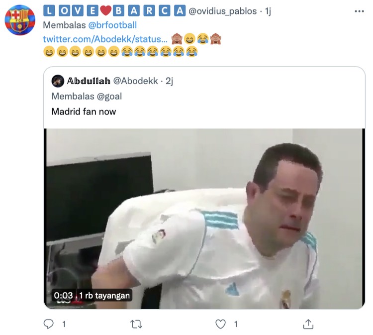 Meme saat Real Madrid dikalahkan Athletic Bilbao di babap perempatfinal Copa Del Rey.