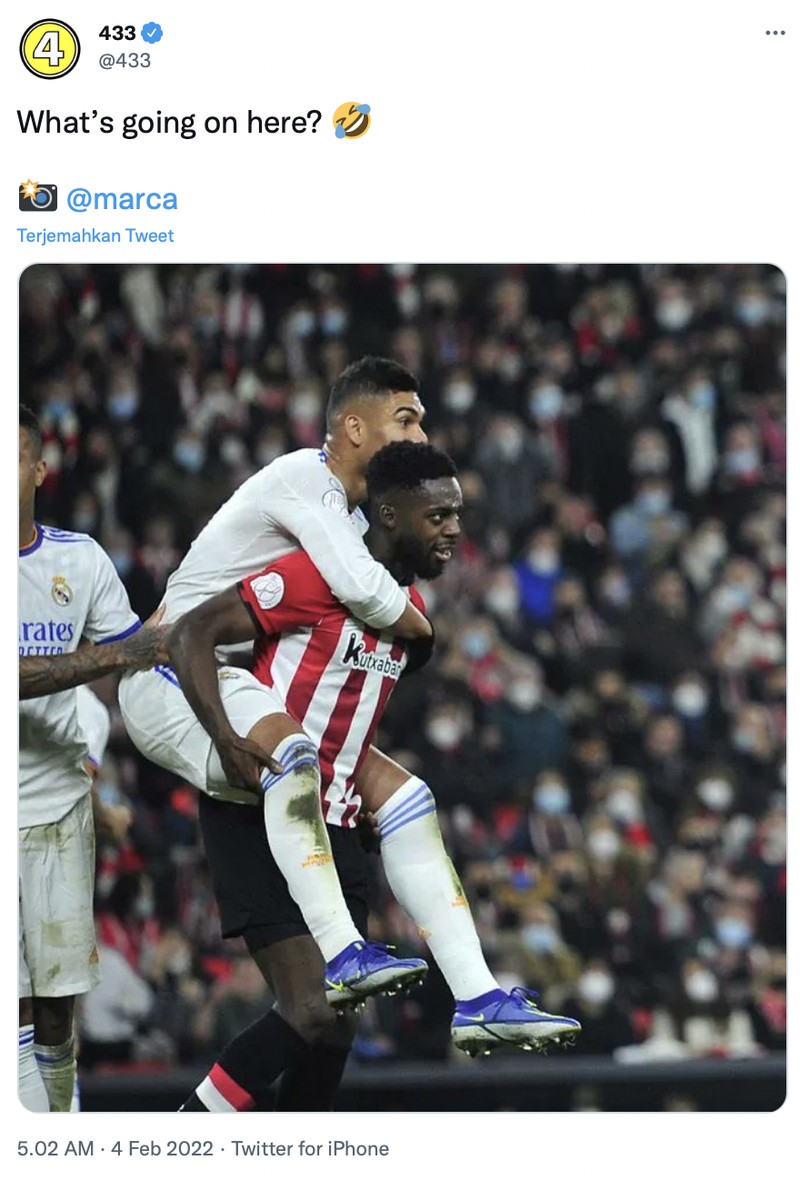 Meme saat Real Madrid dikalahkan Athletic Bilbao di babap perempatfinal Copa Del Rey.