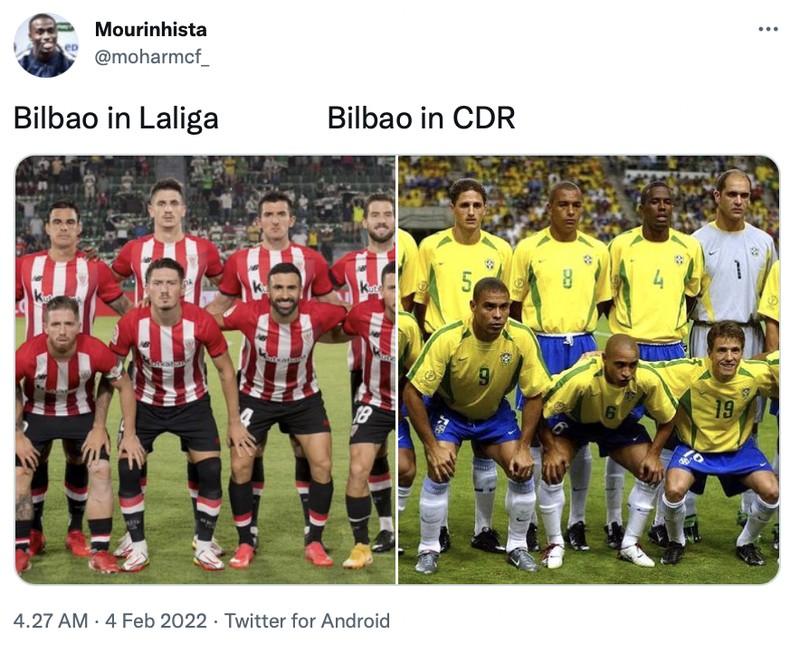 Meme saat Real Madrid dikalahkan Athletic Bilbao di babap perempatfinal Copa Del Rey.