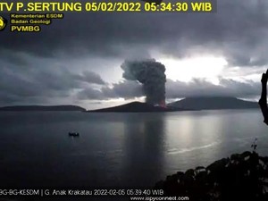 Detik-detik Gunung Anak Krakatau Kembali Erupsi!