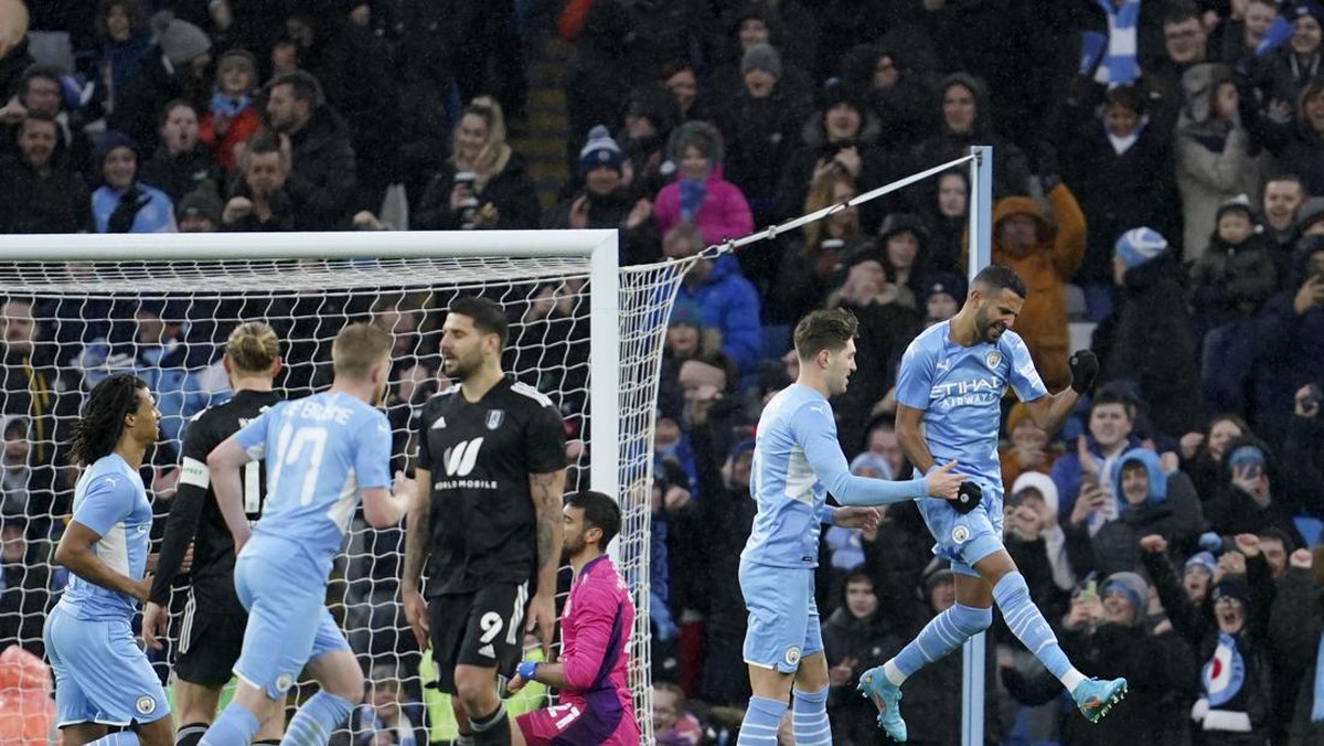 Manchester City kalahkan Fulham 4-1 di babak keempat Piala FA (AP/Jon Super)