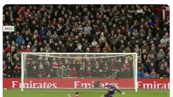 Padahal, Man United sempat unggul 1-0. Namun keunggulan itu tidak bertambah, karena Cristiano Ronaldo gagal mengeksekusi pinalti dan Bruno Fernandes meleset menceploskan ke gawang yang sudah hampir kosong. Foto: Twitter