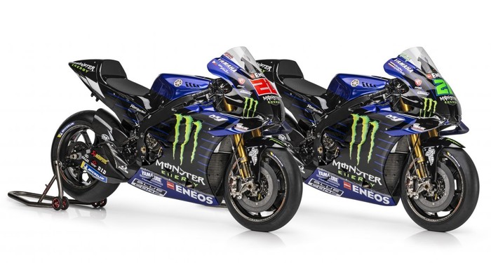 Motor balap Yamaha YZR-M1 di MotoGP 2022.