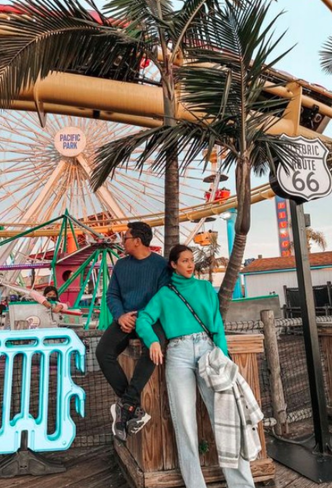 Seperti potret keduanya saat berlibur ke Pacific Park di Santa Monica Pier, AS.Foto: dok. Instagram/@pschuldtz