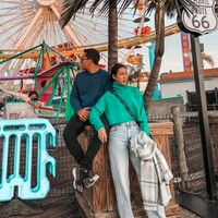 Seperti potret keduanya saat berlibur ke Pacific Park di Santa Monica Pier, AS.Foto: dok. Instagram/@pschuldtz