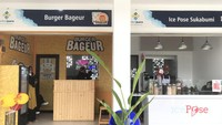 Di sana ada delapan gerai makanan seperti ayam soto cetar, mie leor, pentol, burger bageur dan beberapa minuman misalnya kopi merdeka, happy boba, ice pose Sukabumi dan gerobak abelito. Satu kios lagi khusus untuk gerai UMKM Jabar Juara yang berisi hasil karya seperti batik, tas anyaman, keripik dari dedaunan dan lain-lain.