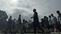 Kendati demikian, masih banyak warga yang berolahraga dengan tidak memakai masker.