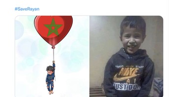 “Dunia sempat gembira dia ditemukan dan kini sangat berduka. Maaf, Rayan. Semoga Allah memberikan tempat terbaik di Surga dan memberikan kesabaran pada orang tua,” tulis warganet ini. Foto: Twitter