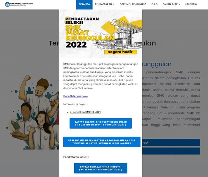 Sebagai satuan pendidikan vokasi, proses pembelajaran di SMK selama ini banyak mendapatkan intervensi dan dukungan dari industri agar menciptakan lulusan yang memenuhi kebutuhan DUDI.