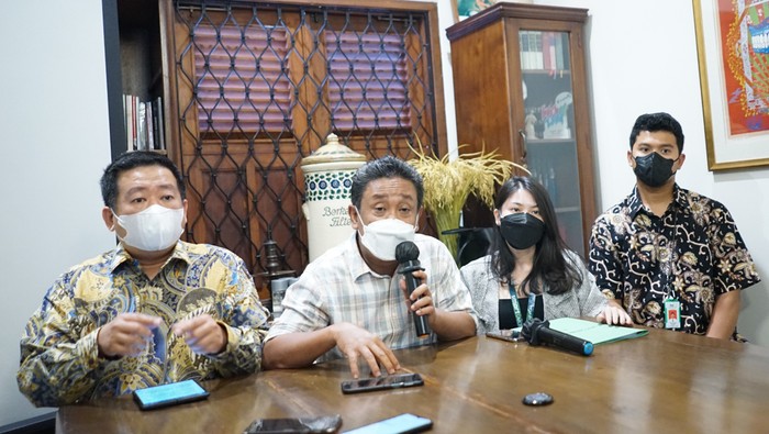 Jumpa pers PT Smart Cakrawala Aviation di Jakarta, Senin (7/2/2022).