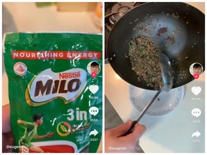 Ngaco! Netizen Ini Masak Nasi Goreng Pakai Bubuk Milo