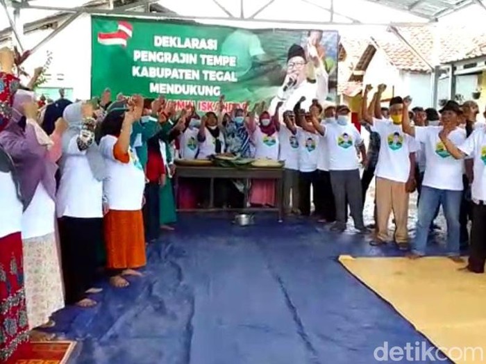 Perajin tempe dukung Cak Imin jadi Capres 2024.