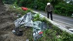 Olah TKP Kecelakaan Maut Bus di Bantul, Bekas Kejadian Diteliti