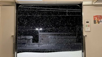 Tiba di stasiun tujuan tapi ternyata saljunya sangat tinggi sehingga keluar pun kesulitan. Foto: Bored Panda