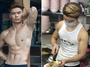 Tak Cuma Modal Tubuh Kekar Saja! Penjual Bakso Ikan Ini Giat Berjualan