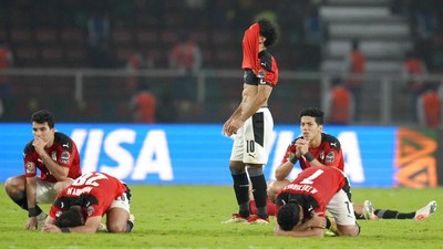 Wajah-wajah Lesu Pemain Mesir Usai Gagal Juara Piala Afrika