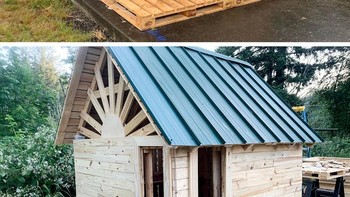 Memanfaatkan kayu bekas paket.  Foto: Boredpanda