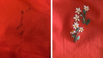 Memperbaiki baju yang robek dengan apik. Foto: Boredpanda