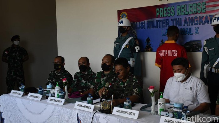 Jumpa pers di Kantor Pomal Lantamal X Jayapura
