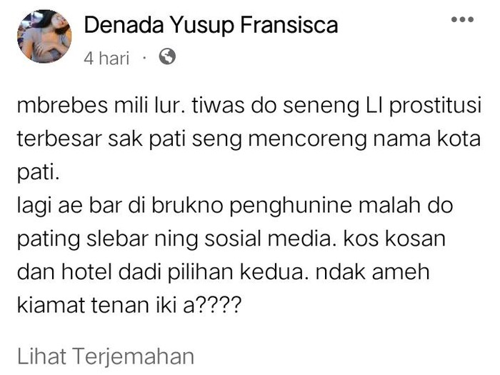 Kekhawatiran maraknya prostitusi online pasca-pembongkaran lokalisasi Lorok Indah atau LI Pati, Selasa (8/2/2022).