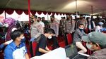Kapolri-Menkes-Kepala BNPB Tinjau Vaksinasi di Stadion Patriot