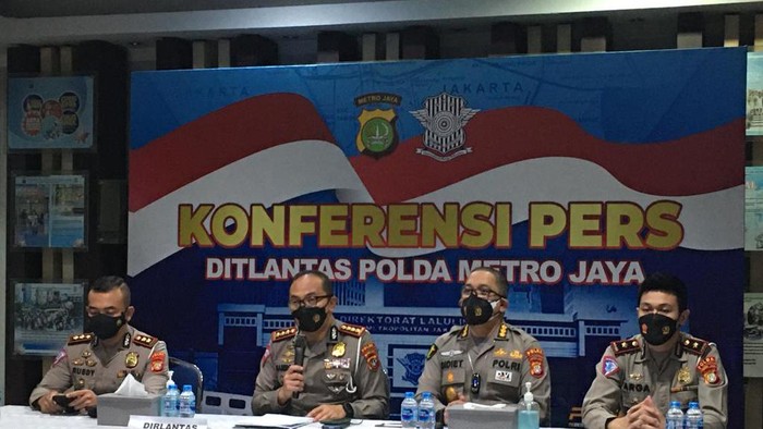 Konferensi pers Ditlantas Polda Metro Jaya (Rakha-detikcom)
