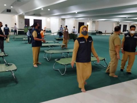 Masjid KH Hasyim Asy'ari yang berlokasi di Jalan Daan Mogot, Jakbar, mulai sore ini akan menerima pasien isolasi COVID-19. (dok Kominfo Jakbar)