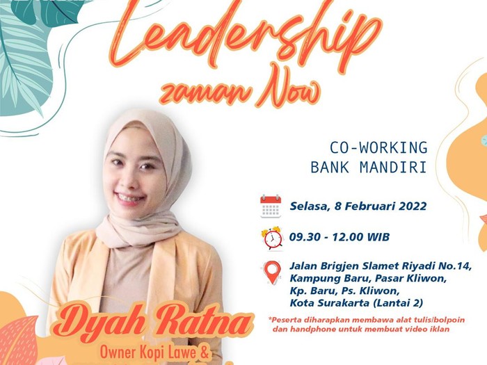 Talkshow bertajuk Leadership Jaman Now di Solo.
