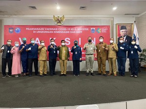 Tekan Penyebaran COVID-19, ASN Kemendagri Disuntik Vaksin Booster