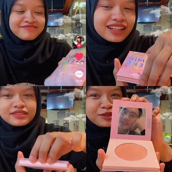 Video viral wanita yang ingin review cream blush malah bikin para jomblo iri