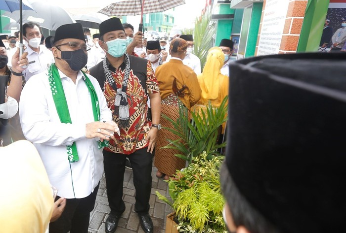 Wali Kota Semarang Hendrar Prihadi dan Ketua Umum GP Ansor Yaqut Cholil Qoumas.