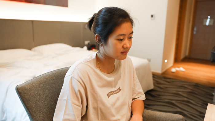 Amalia Cahaya Pratiwi Pebulutangkis ganda putri Amalia Cahaya Pratiwi menonton drama korea.