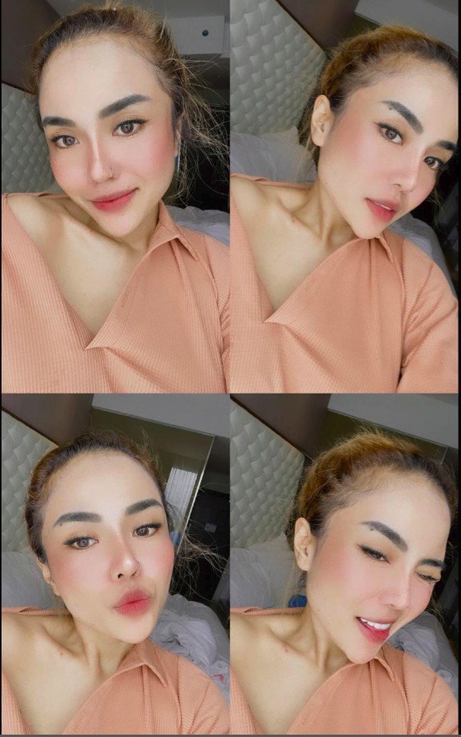 Pemilik klinik kecantikan MD Clinic ini juga membagikan foto penampilannya lepas hijab di feeds Instagramnya. Medina Zein tampil mengenakan atasan dengan kancing terbuka sehingga mengekspos bahunya. Foto: dok. Instagram Medina Zein